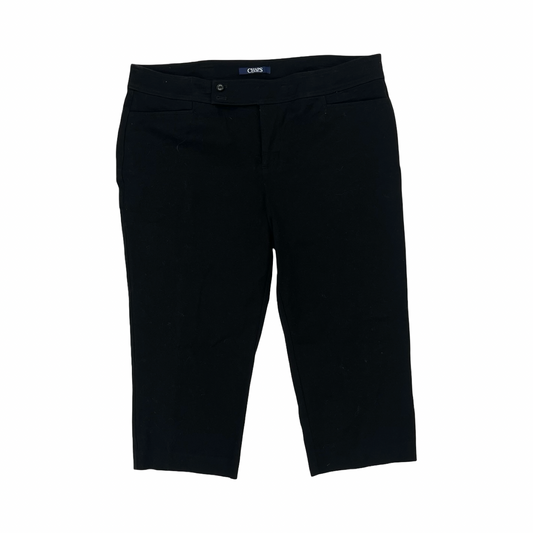 Pants Cropped By Chaps In Black, Size:18