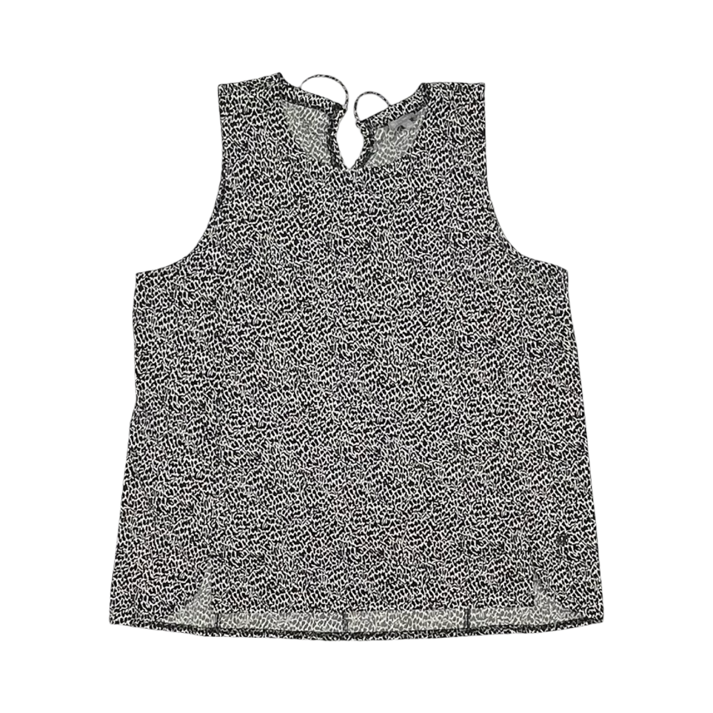 Blouse Sleeveless By Talbots In Black & White, Size:Xl