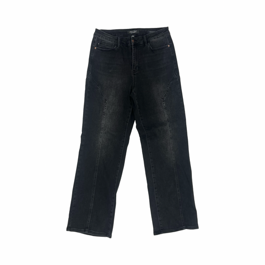 Jeans Straight By Judy Blue In Black Denim, Size:10