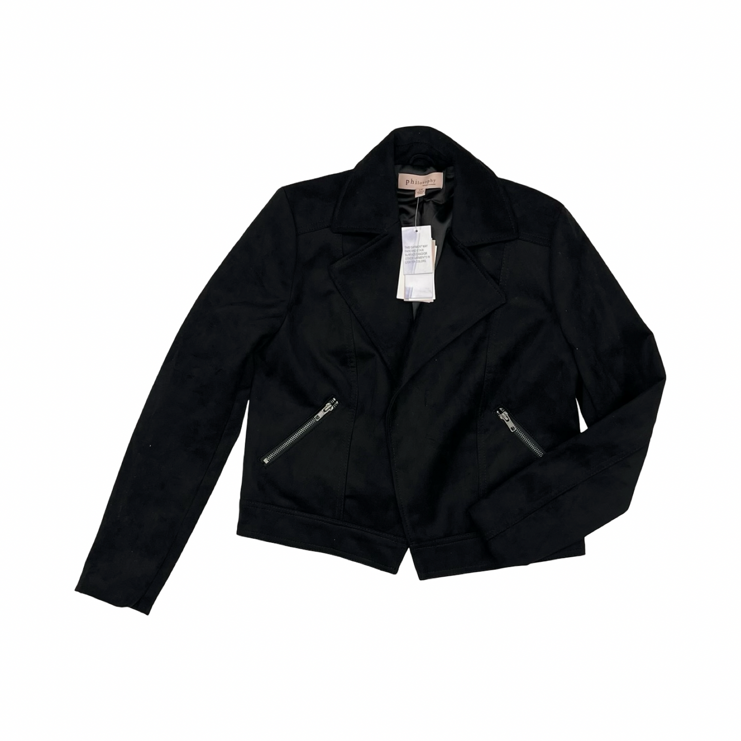 Jacket Moto By Philosophy In Black, Size:Xs
