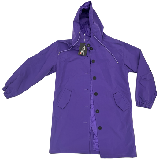 Coat Raincoat By Clothes Mentor In Purple, Size:M