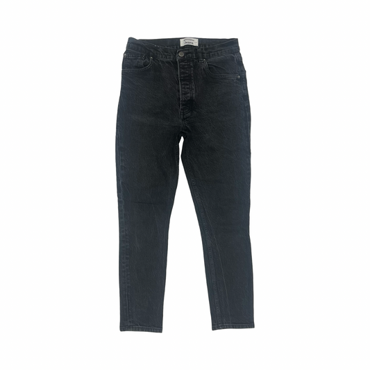 Jeans Straight By Reformation In Black Denim, Size:8