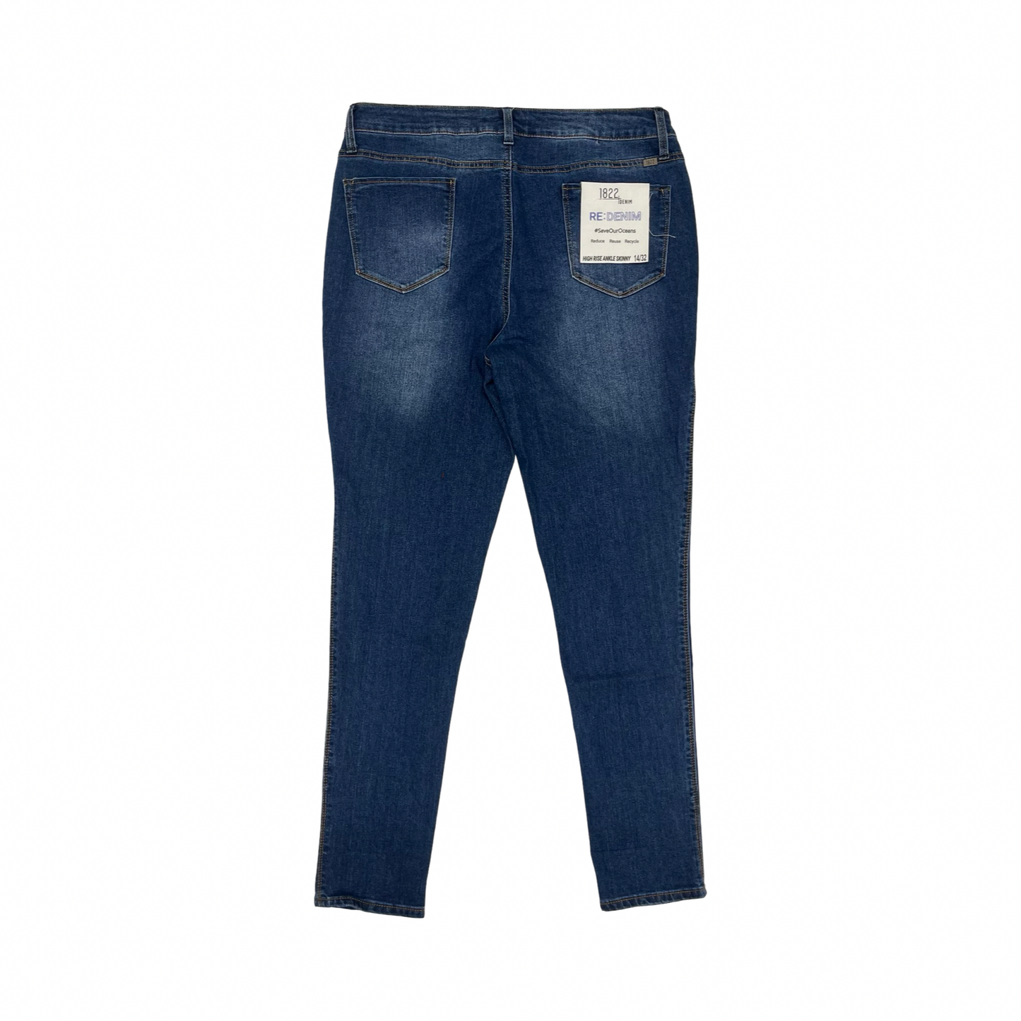 Jeans Skinny By 1822 Denim In Blue Denim, Size:14
