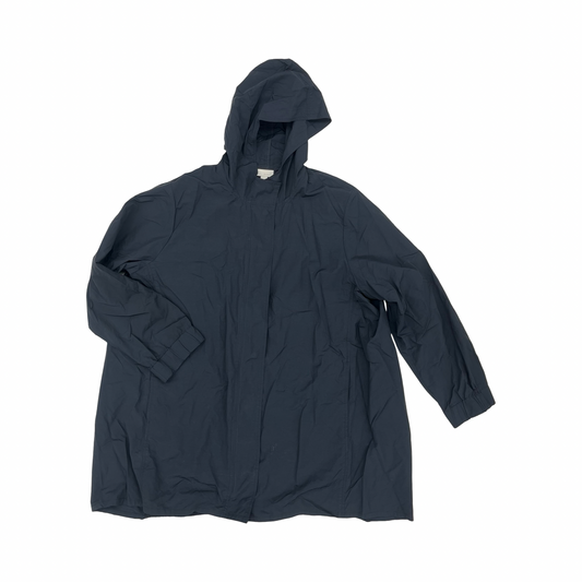 Coat Raincoat By Pure Jill In Black, Size:Xl