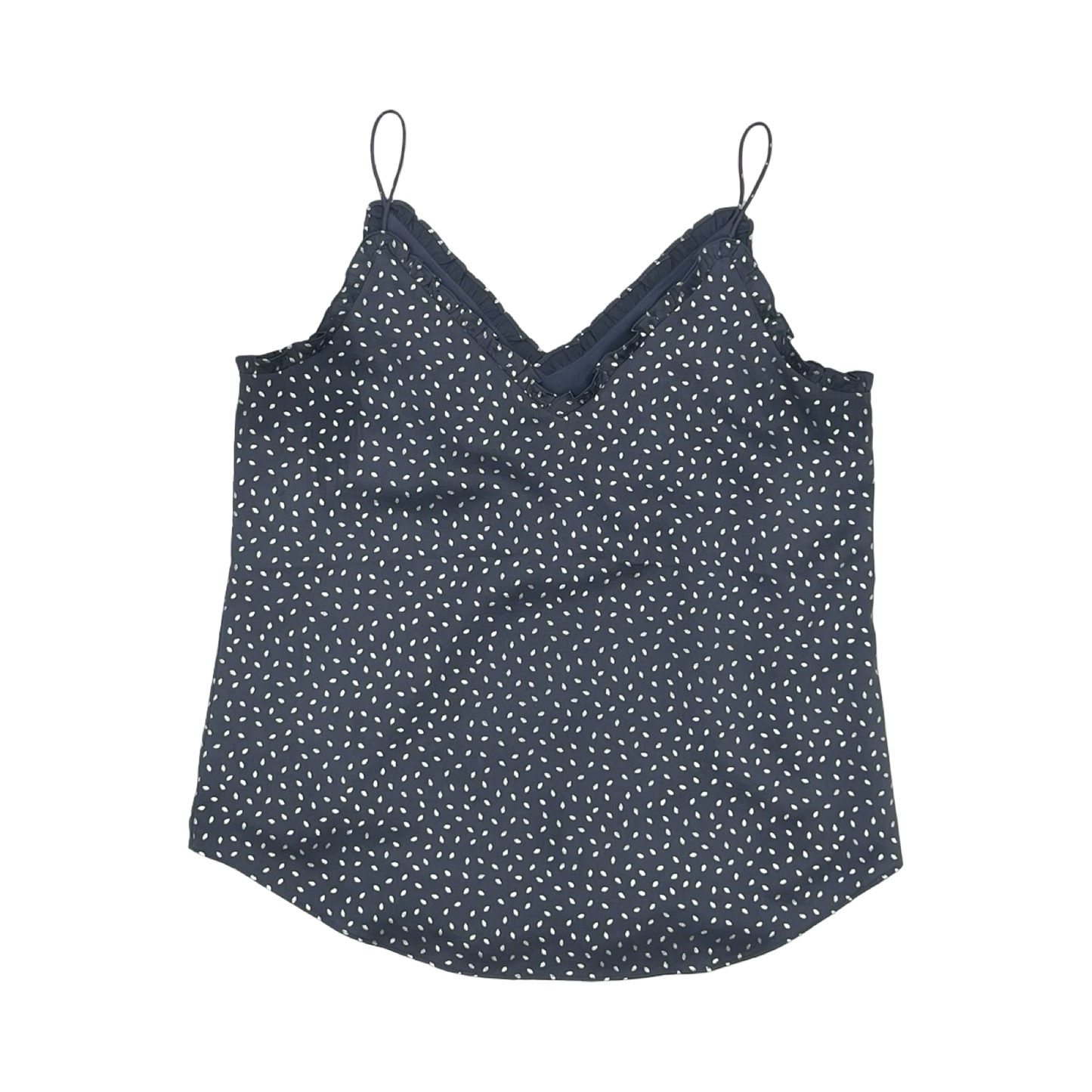 Blouse Sleeveless By Express In Blue & Silver, Size:M