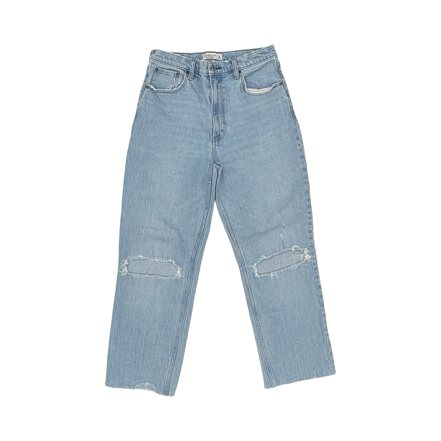 Jeans Straight By Abercrombie And Fitch In Blue Denim, Size:10
