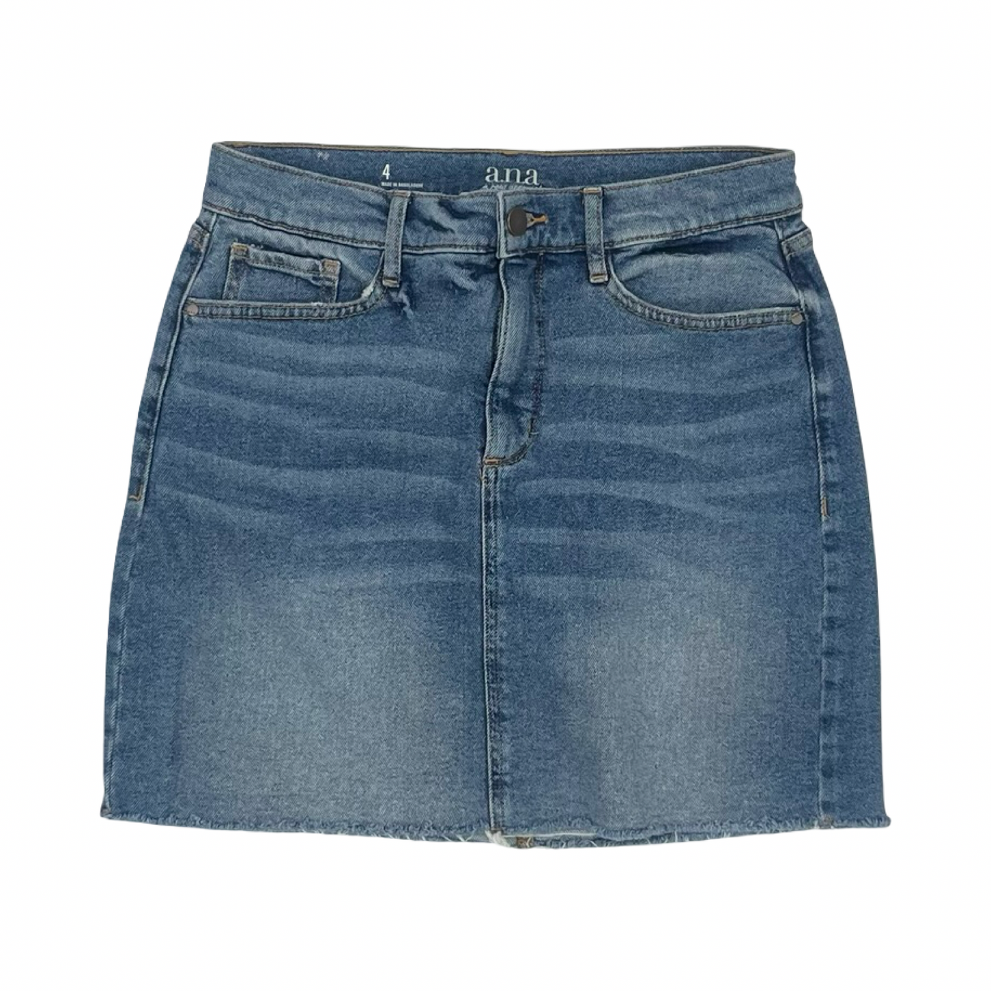 Skirt Mini & Short By Ana In Blue Denim, Size:4