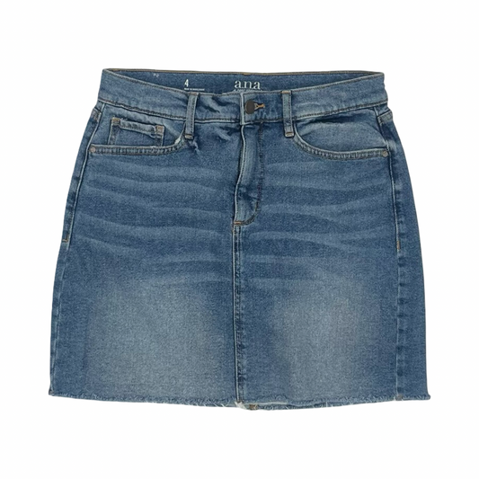 Skirt Mini & Short By Ana In Blue Denim, Size:4
