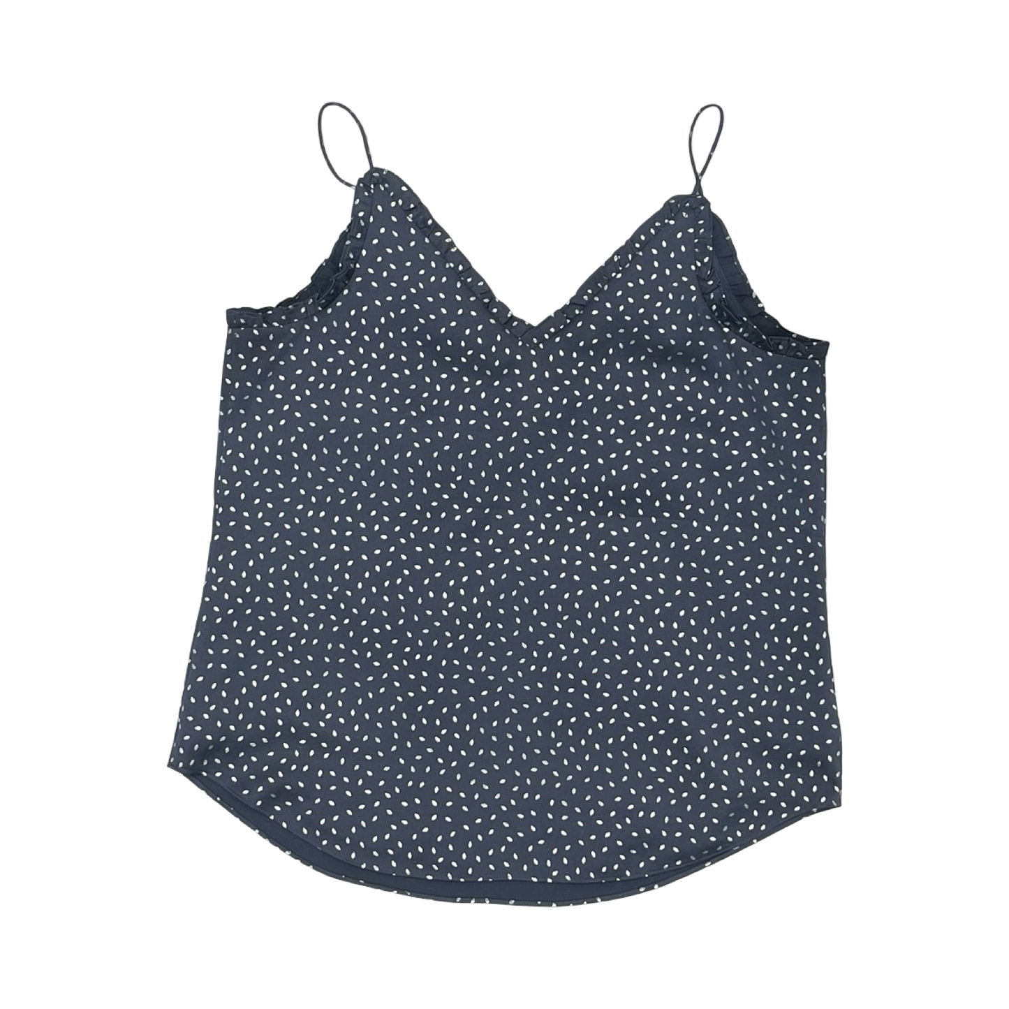 Blouse Sleeveless By Express In Blue & Silver, Size:M
