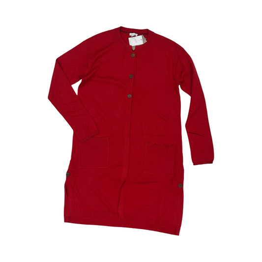 Sweater Cardigan By J. Jill In Red, Size:S