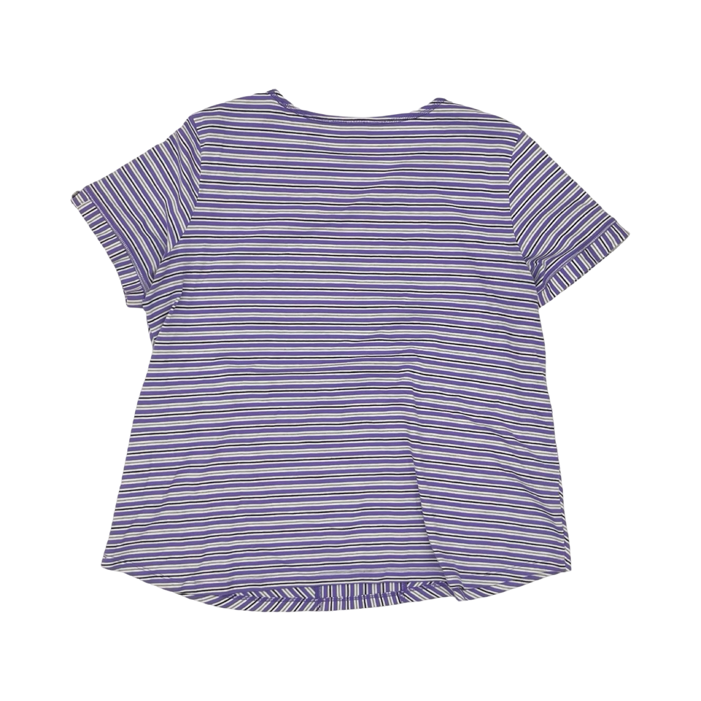 Top Ss By Clothes Mentor In Grey & Purple, Size:Xl
