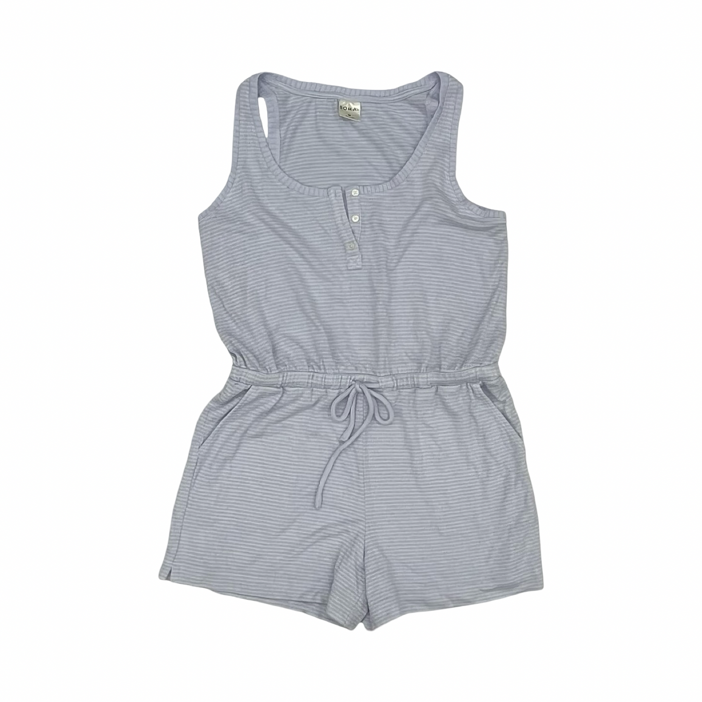 Romper By Soma In Blue & White, Size:M