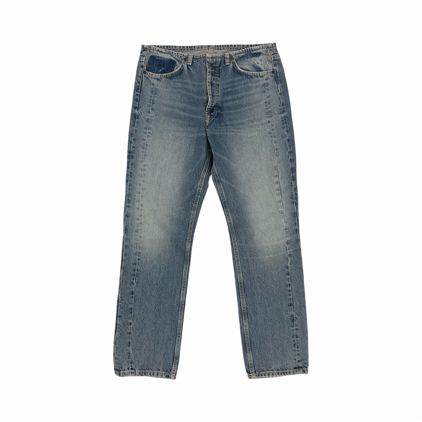 Jeans Straight By Zara In Blue Denim, Size:10