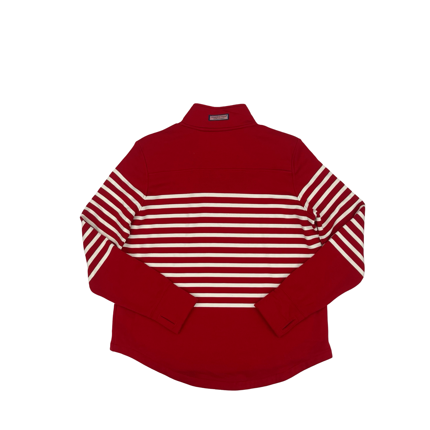Sweatshirt Collar By Vineyard Vines In Red & White, Size:M