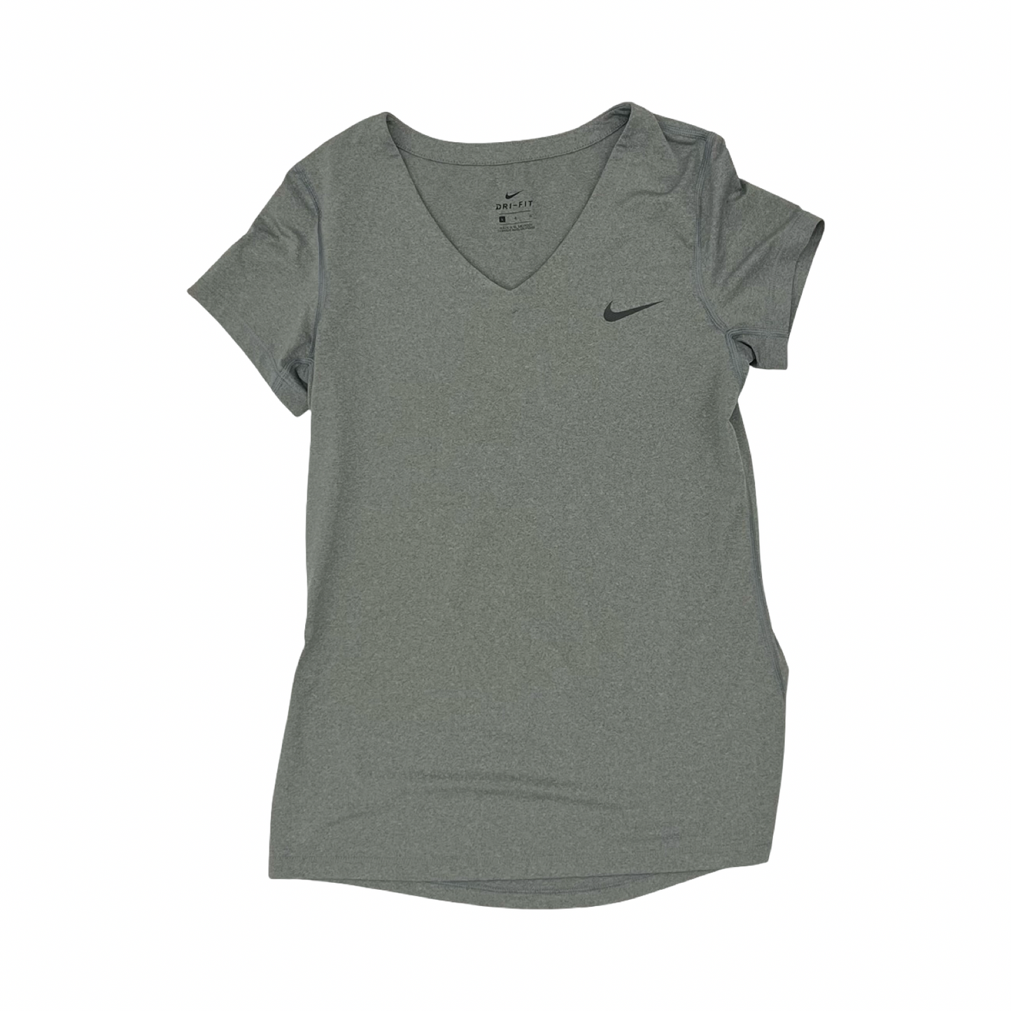 Athletic Top Ss By Nike In Grey, Size:L