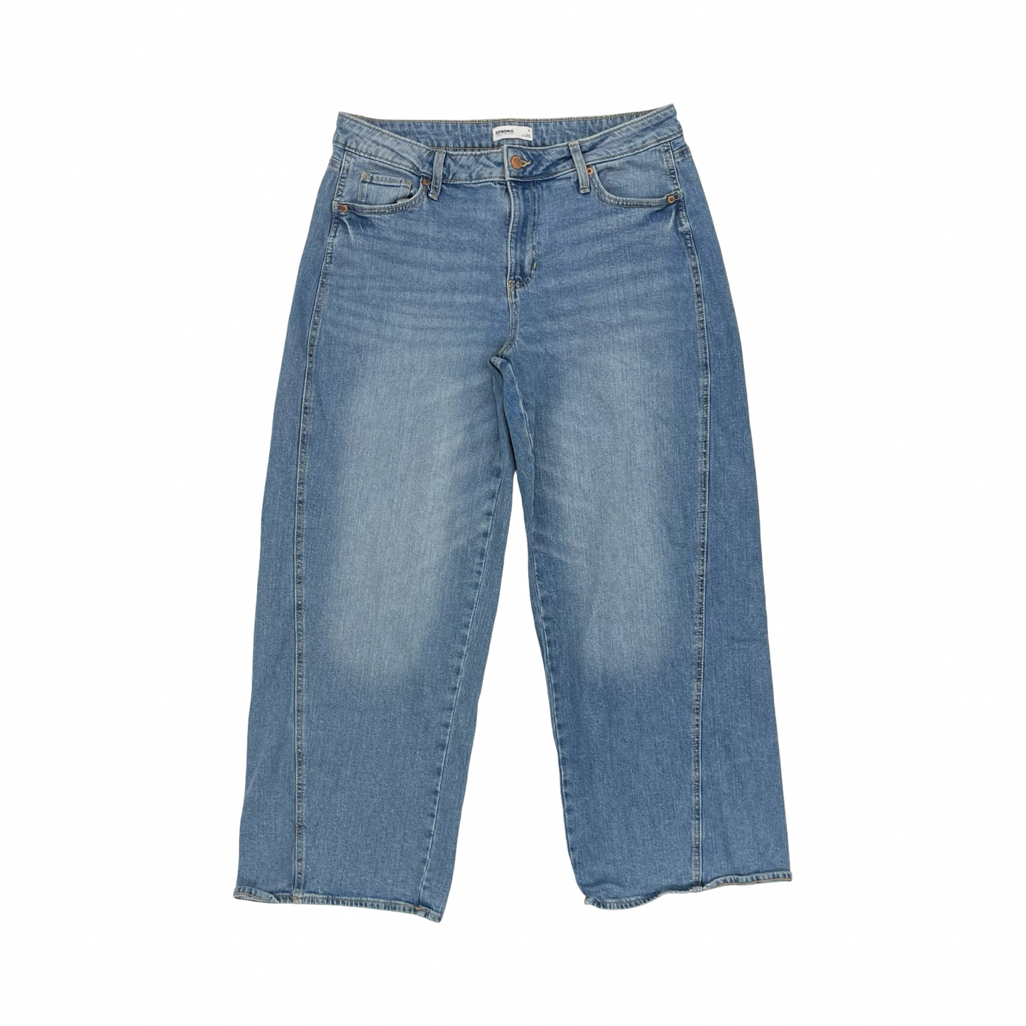 Jeans Wide Leg By Sonoma In Blue Denim, Size:16