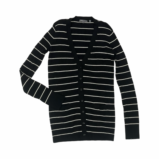 Sweater Cardigan By Vince In Black & White, Size:L