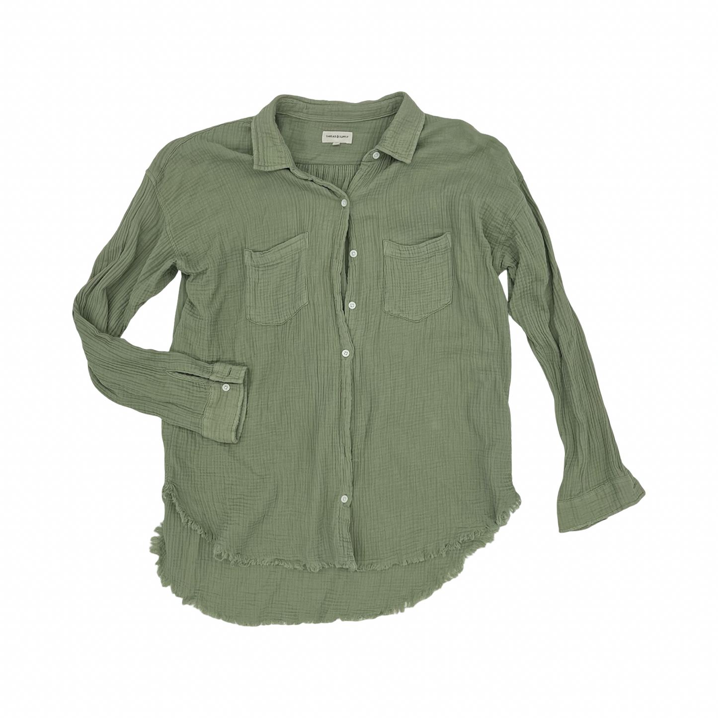 Top Ls By Thread And Supply In Green, Size:Xl