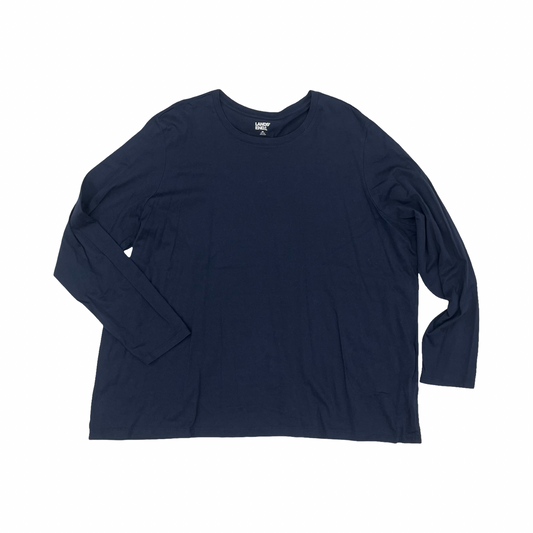 Top Ls Basic By Lands End In Navy, Size:2X