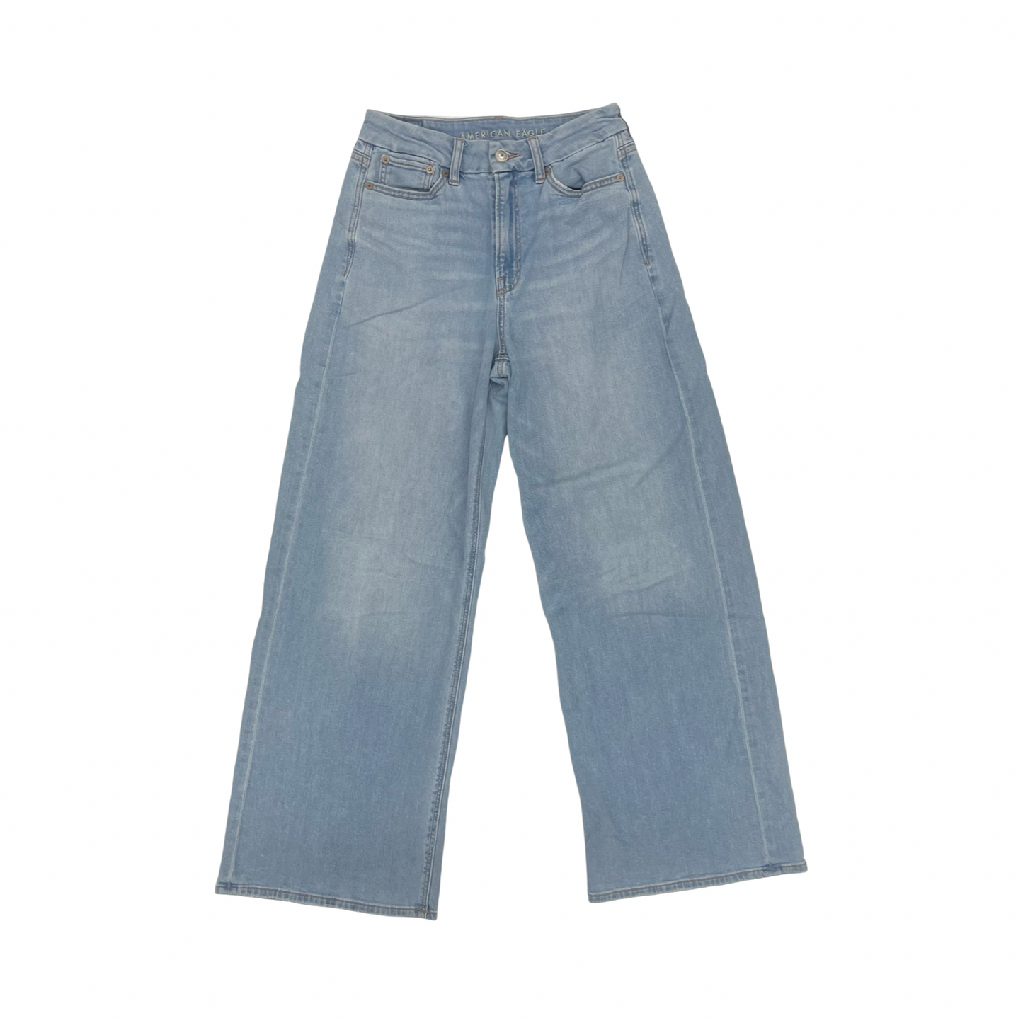 Jeans Wide Leg By American Eagle In Blue Denim, Size:2