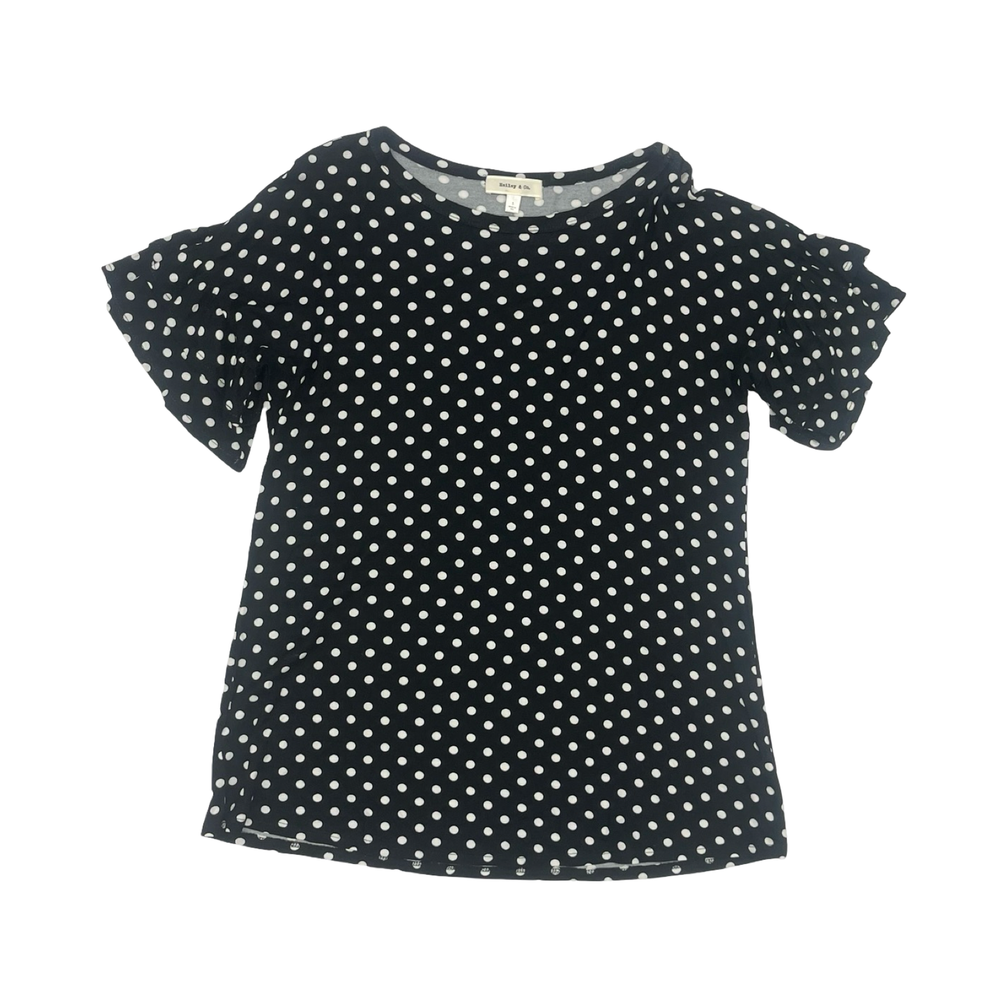 Blouse Ss By Hailey & Co In Polkadot Pattern, Size:S