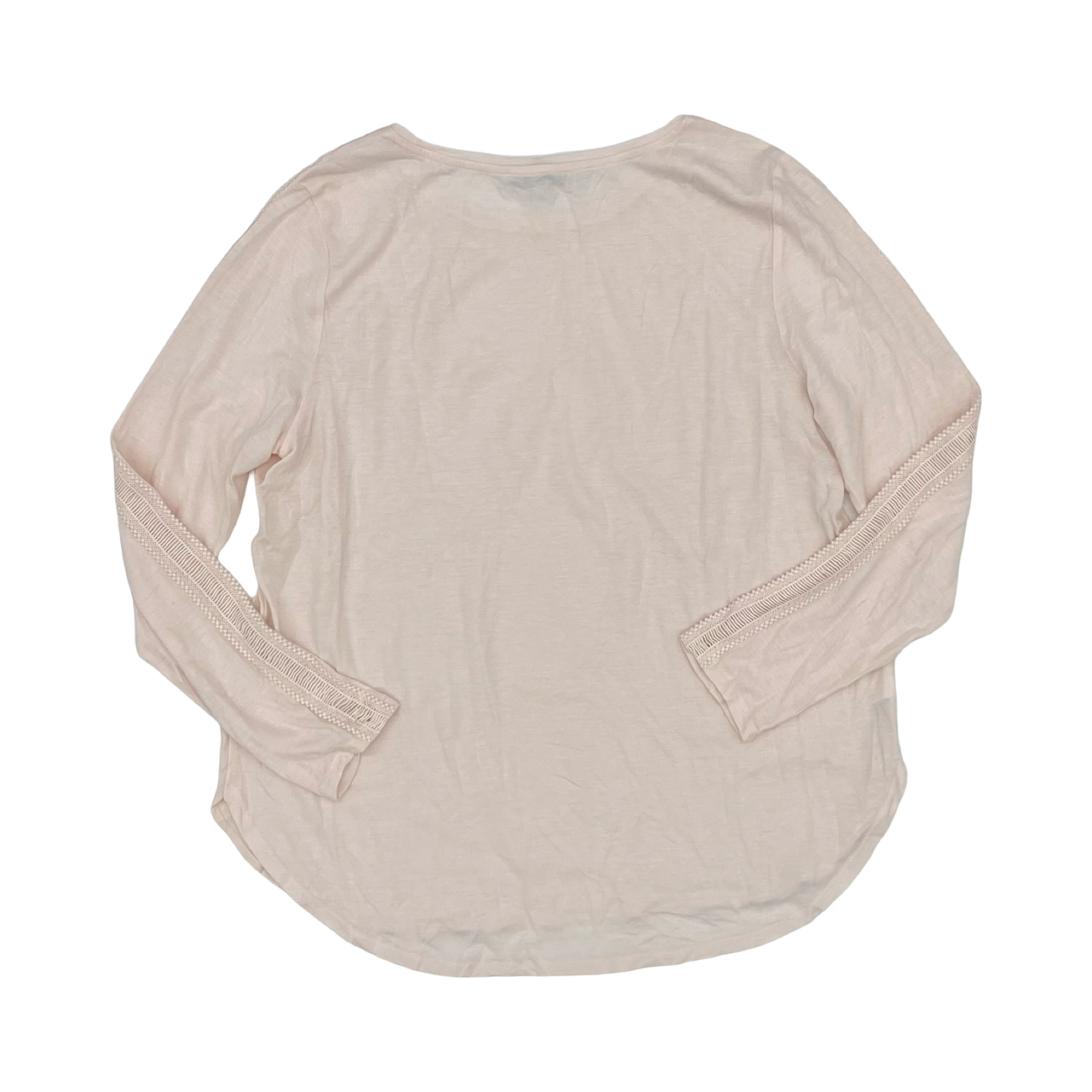 Blouse Ls By Loft In Pink, Size:Xxl