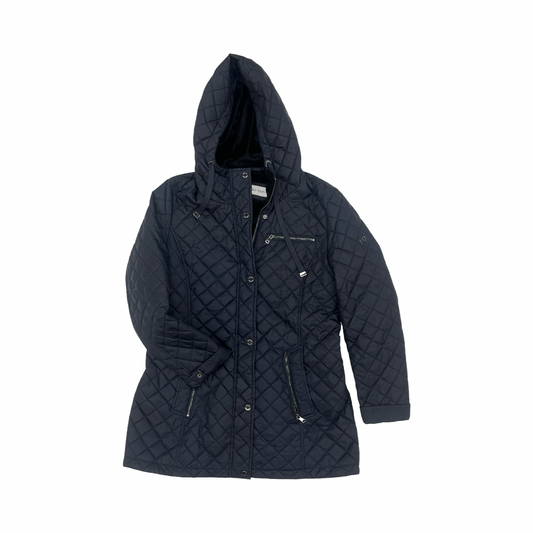 Coat Puffer & Quilted By Calvin Klein In Navy, Size:L