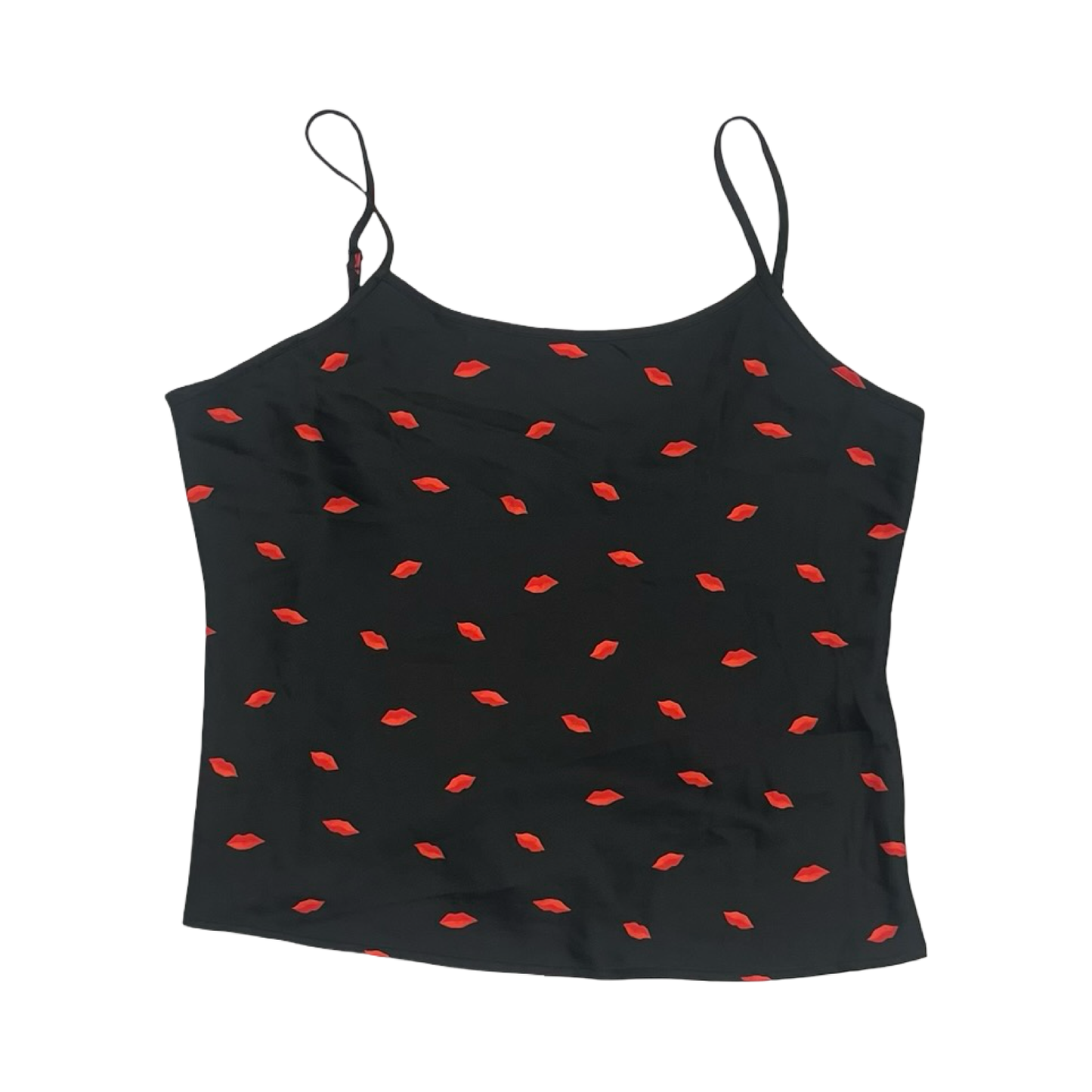 Blouse Sleeveless By A New Day In Black & Red, Size:M