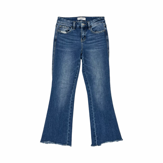 Jeans Cropped By Flying Monkey In Blue Denim, Size:0