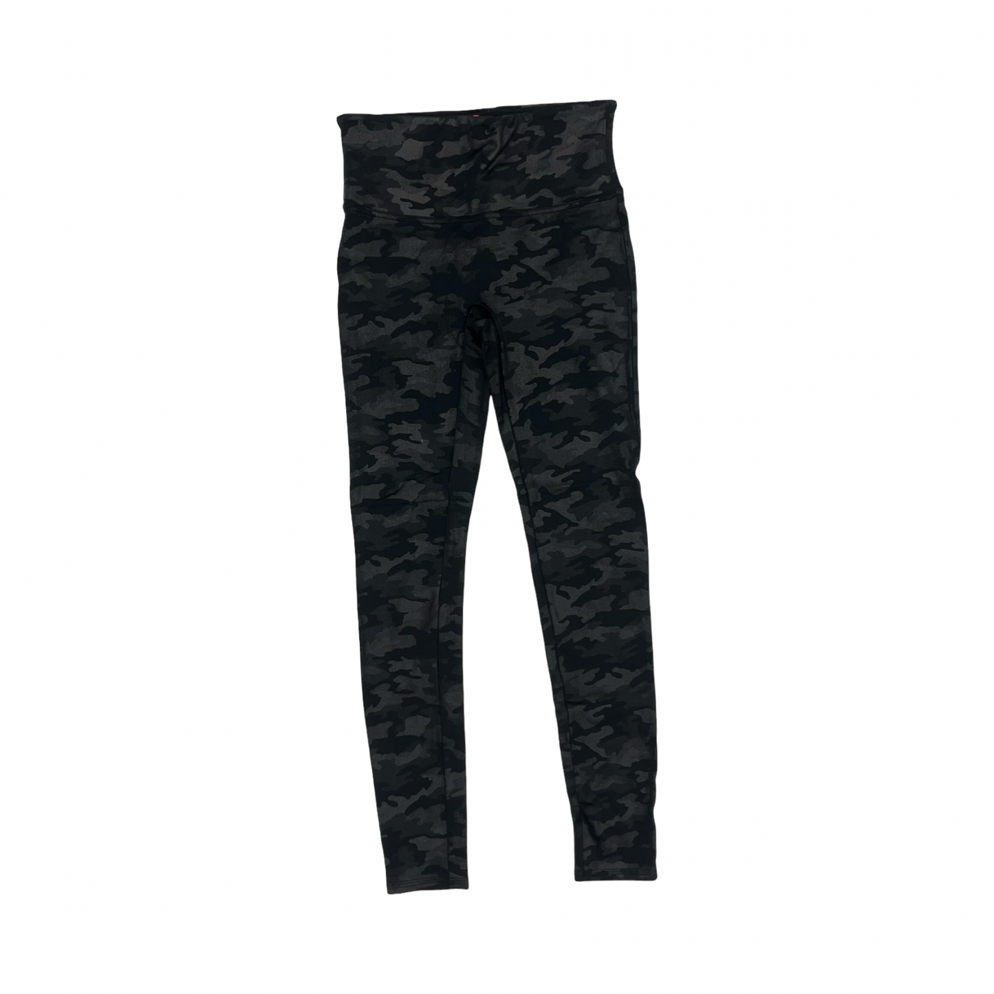 Athletic Leggings By Spanx In Black & Grey, Size:M