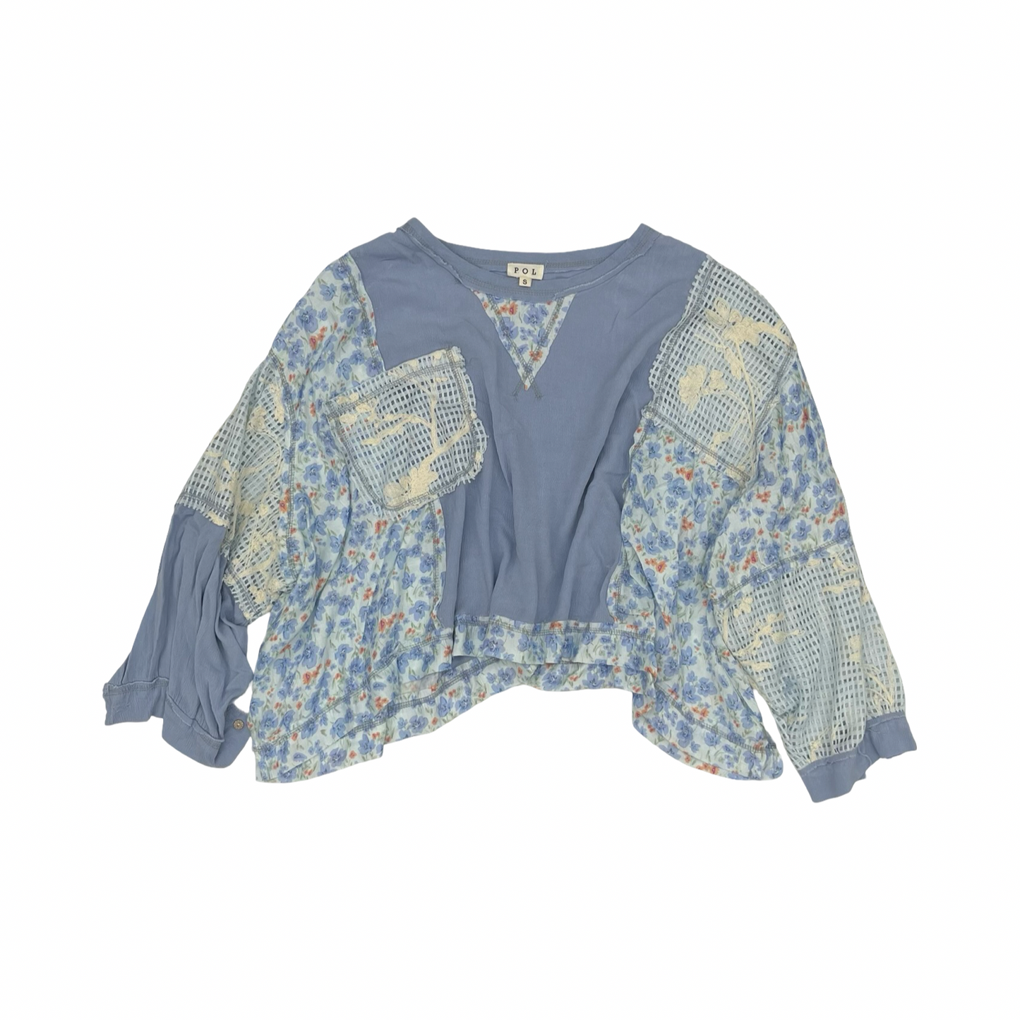 Top Ls By Pol In Blue, Size:S