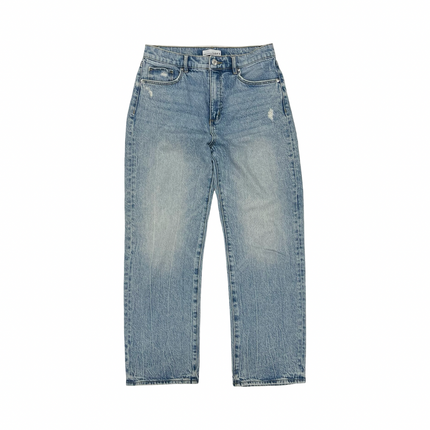Jeans Straight By Loft In Blue Denim, Size:6