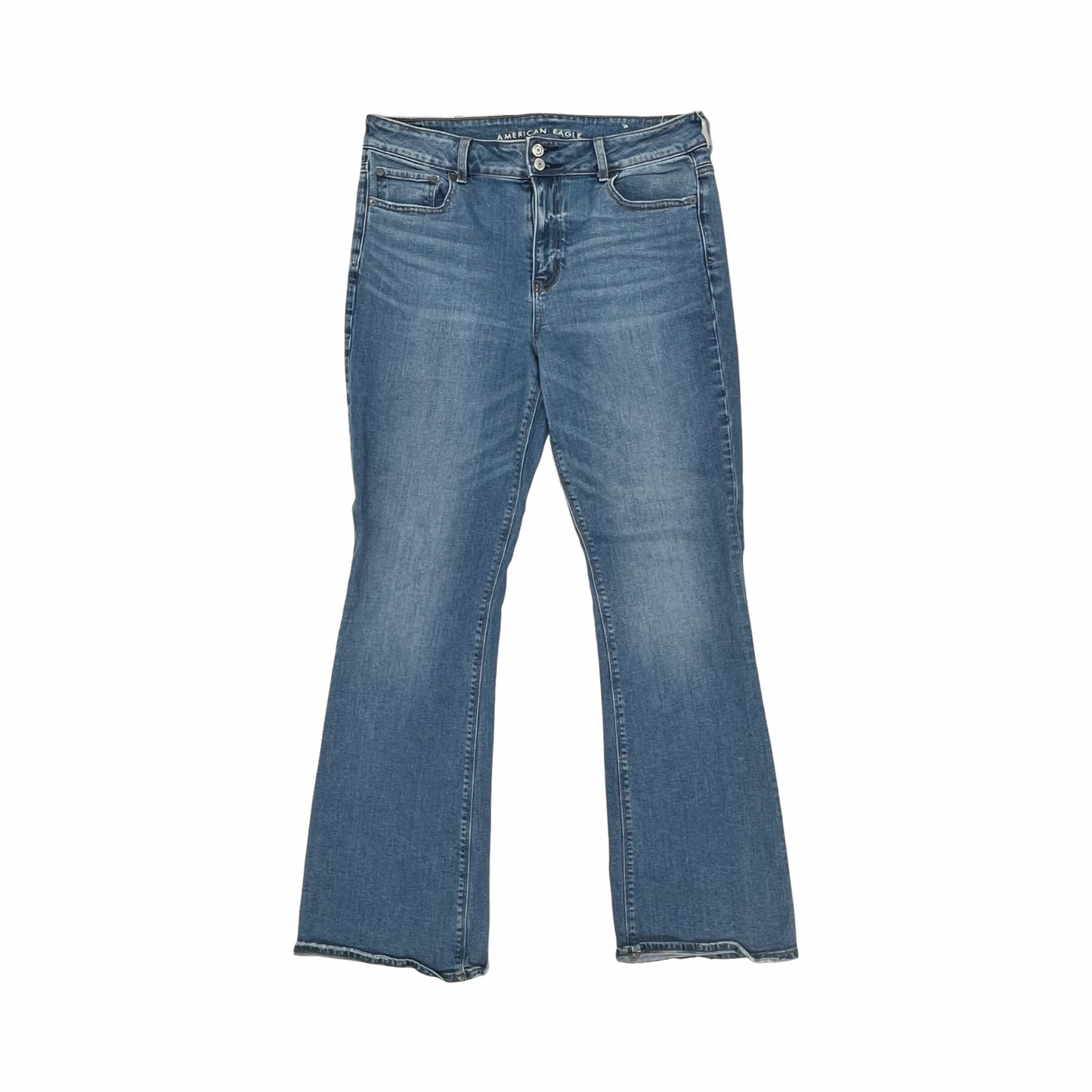 Jeans Flared By American Eagle In Blue Denim, Size:16