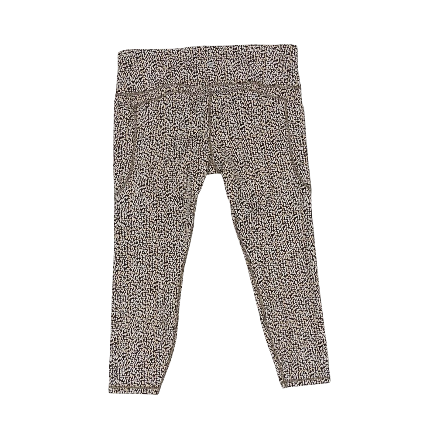 Athletic Leggings Capris By Athleta In Brown & Cream, Size:Xl