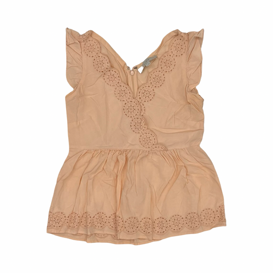 Blouse Sleeveless By Loft In Peach, Size:Xs