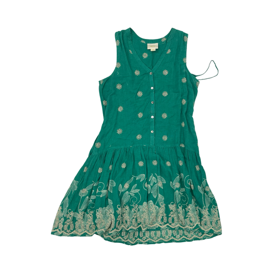 Dress Casual Short By Maeve In Green & Tan, Size:L