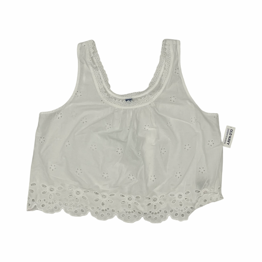 Top Sleeveless By Old Navy In White, Size:L
