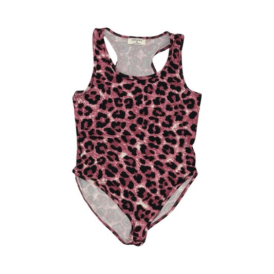Bodysuit By Zenana In Leopard Print, Size:Xl