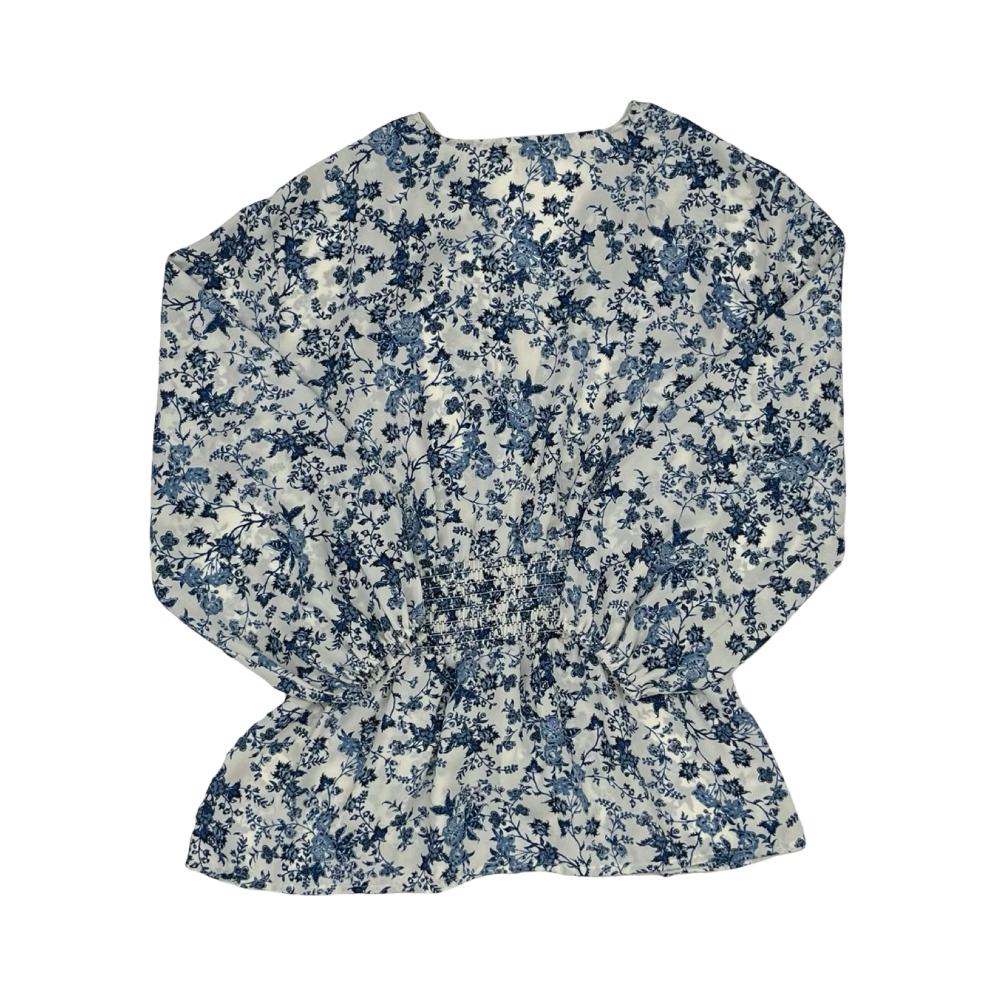 Blouse Ls By Max Studio In Blue & White, Size:S