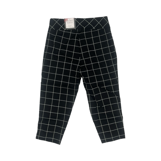 Pants Cropped By Roz And Ali In Black, Size:8
