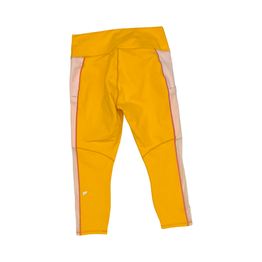 Athletic Leggings Capris By Fabletics In Yellow, Size:Xl