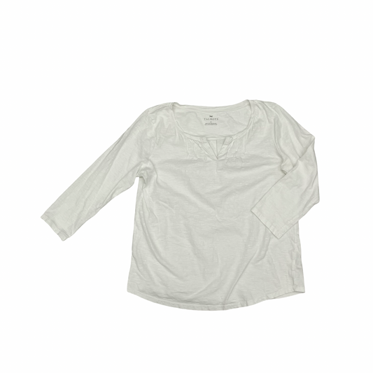 Top 3/4 Sleeve By Talbots In White, Size:M