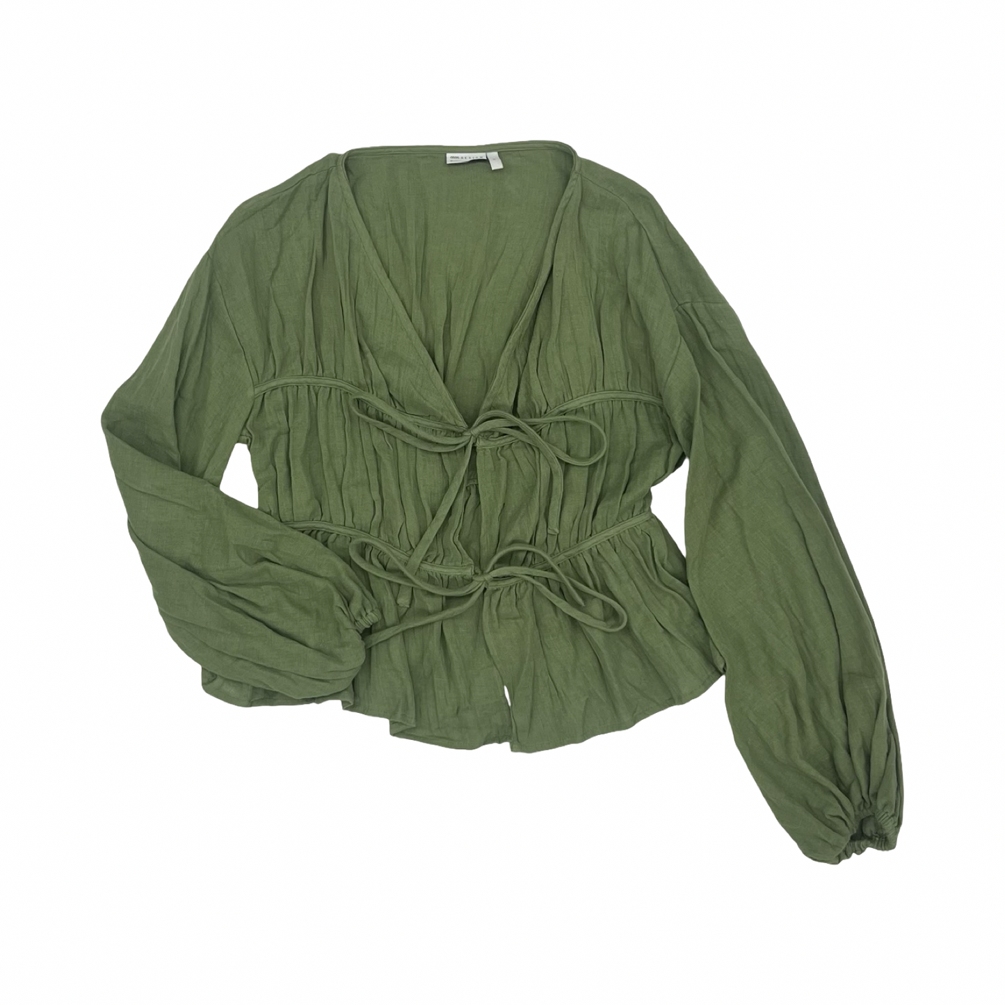 Blouse Ls By Asos In Green, Size:S