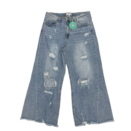Jeans Wide Leg By Blakeley In Blue Denim, Size:1X