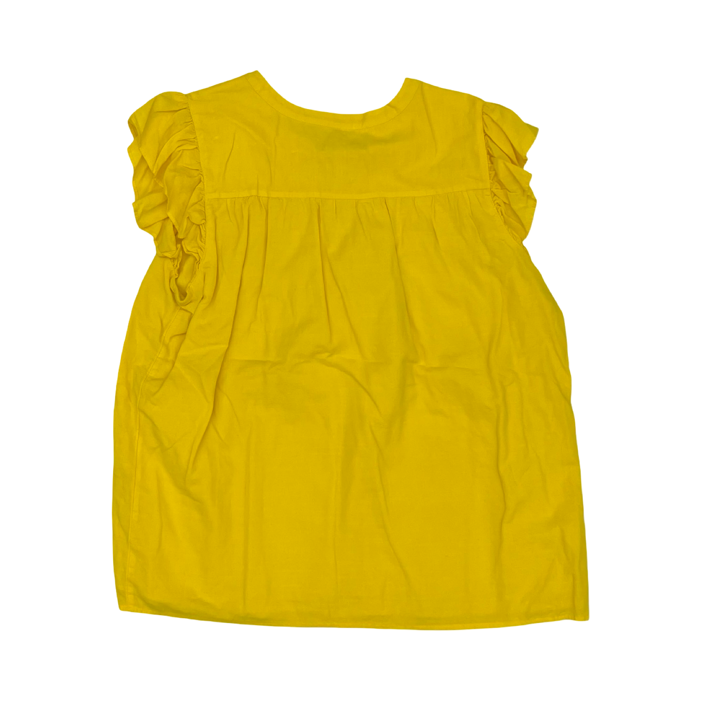 Blouse Ss By Loft In Yellow, Size:L