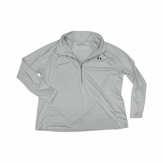 Athletic Top Ls Collar By Under Armour In Grey, Size:2X