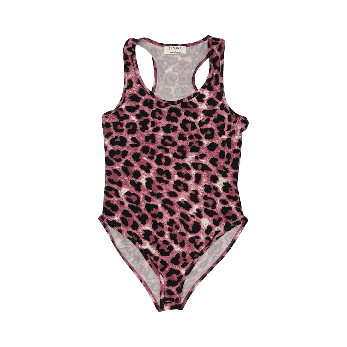 Bodysuit By Zenana In Leopard Print, Size:L