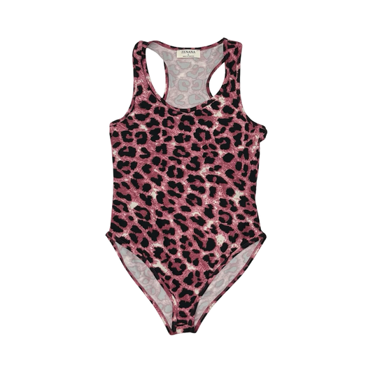 Bodysuit By Zenana In Leopard Print, Size:L