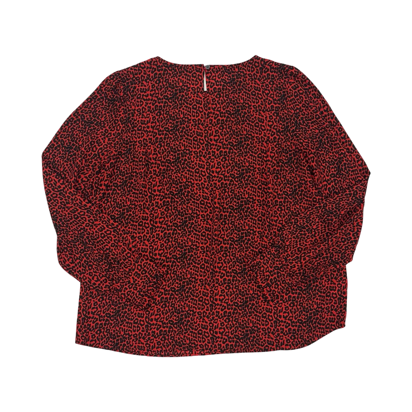 Blouse Ls By Loft In Black & Red, Size:S