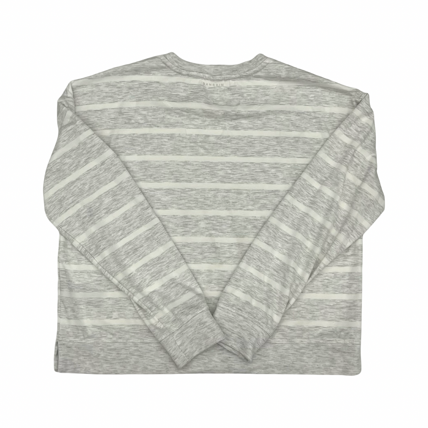 Athletic Top Ls Crewneck By Danskin In Grey & White, Size:M